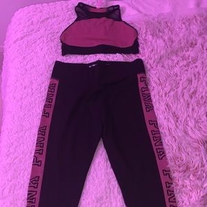 VS PINK sports bra and leggings set